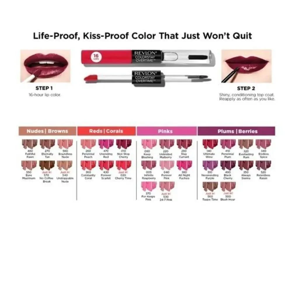 NWT In Box Revlon Colorstay 540 Unstoppable Nude Long Lasting Gloss Lipcolor